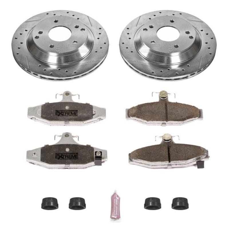 PowerStop — Z26 Street Performance Ceramic Brake Pad and Drilled & Slotted Rotor Kit