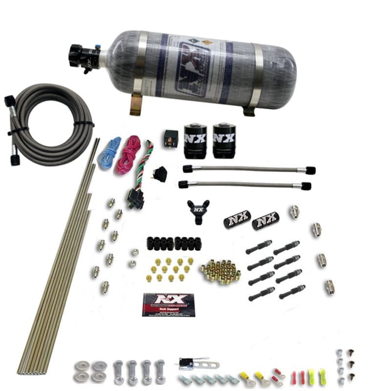 Nitrous Express — 8 CYL DRY DIRECT PORT, 2 SOLENOIDS, W/ COMPOSITE BOTTLE (200-600HP JETTING)
Nitrous Oxide Injection System Kit