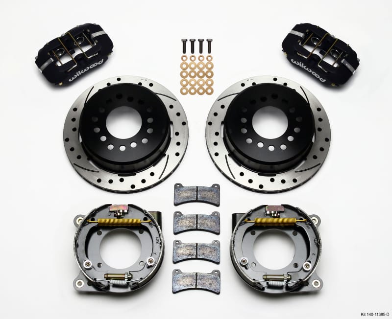 Wilwood — KIT,REAR,DISC/DRUM,C10 CHEVY,5 LUG,2.42 OFF,1PC 11.00,SRP,BLACK POWDER COAT