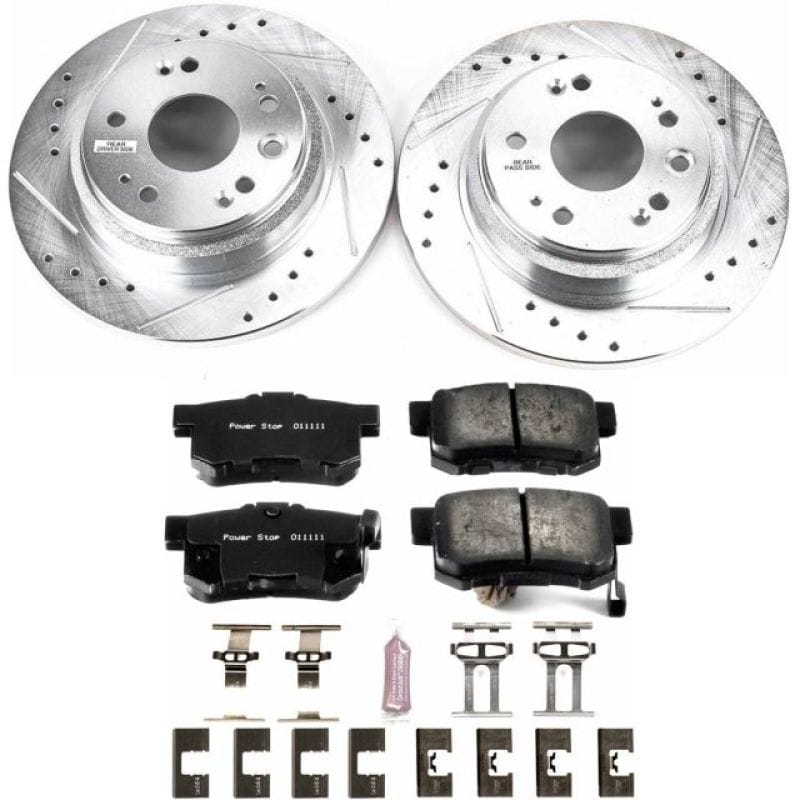 PowerStop — Z23 Daily Driver Carbon-Fiber Ceramic Brake Pad and Drilled & Slotted Rotor Kit