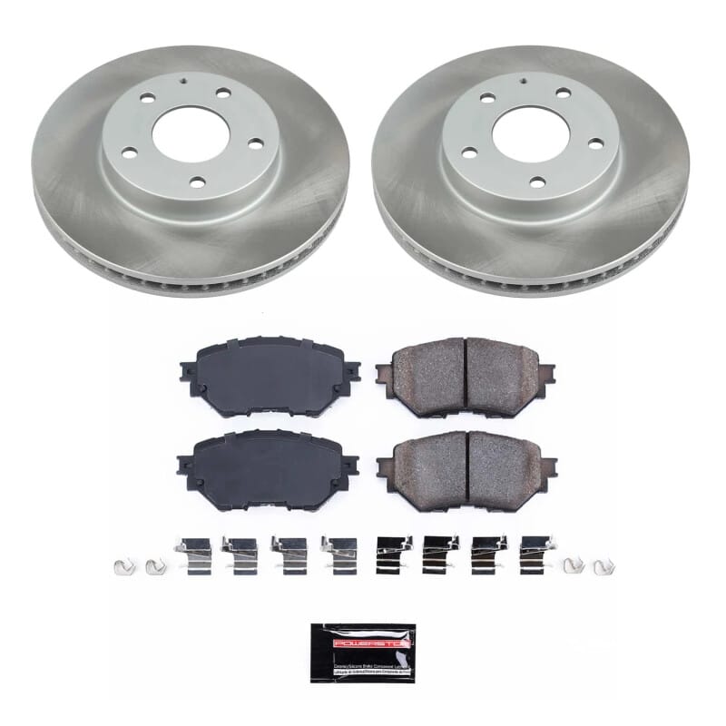 PowerStop — Semi-Coated Rotor and Low-Dust Ceramic Brake Pad Kit