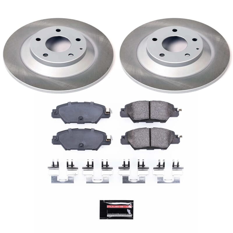 PowerStop — Semi-Coated Rotor and Low-Dust Ceramic Brake Pad Kit