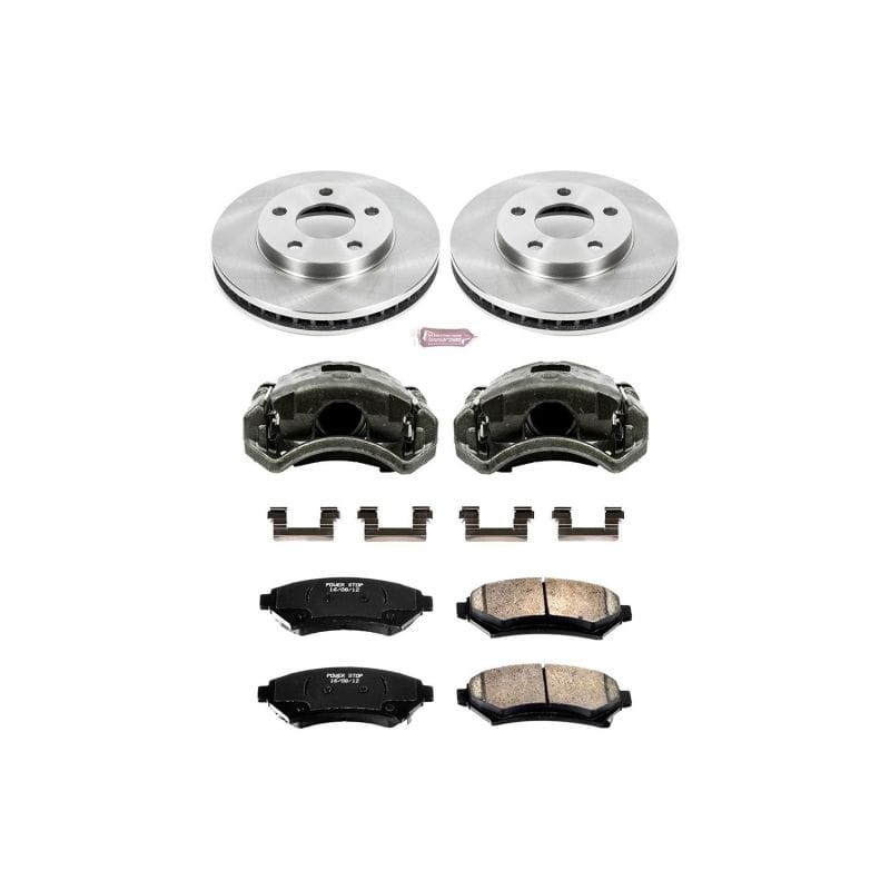 PowerStop — OE Stock Replacement Low-Dust Ceramic Brake Pad, Rotor and Caliper Kit