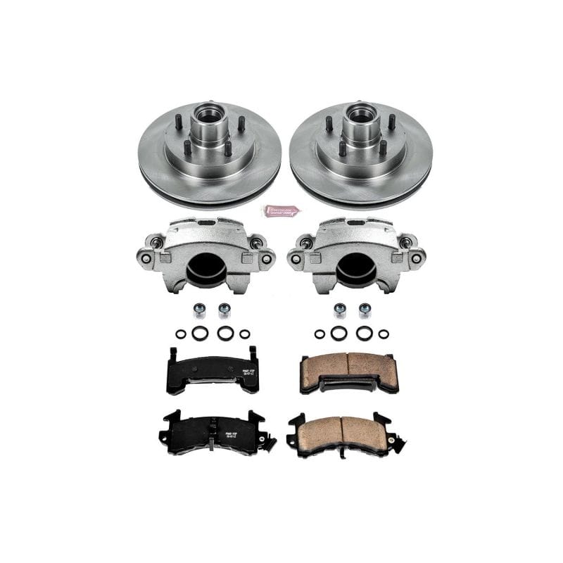 PowerStop — OE Stock Replacement Low-Dust Ceramic Brake Pad, Rotor and Caliper Kit