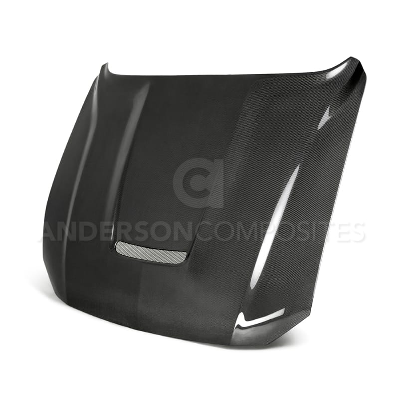 Anderson Composites — Anderson Composites 2018 Ford Mustang Type-GR Double Sided Carbon Fiber Hood
