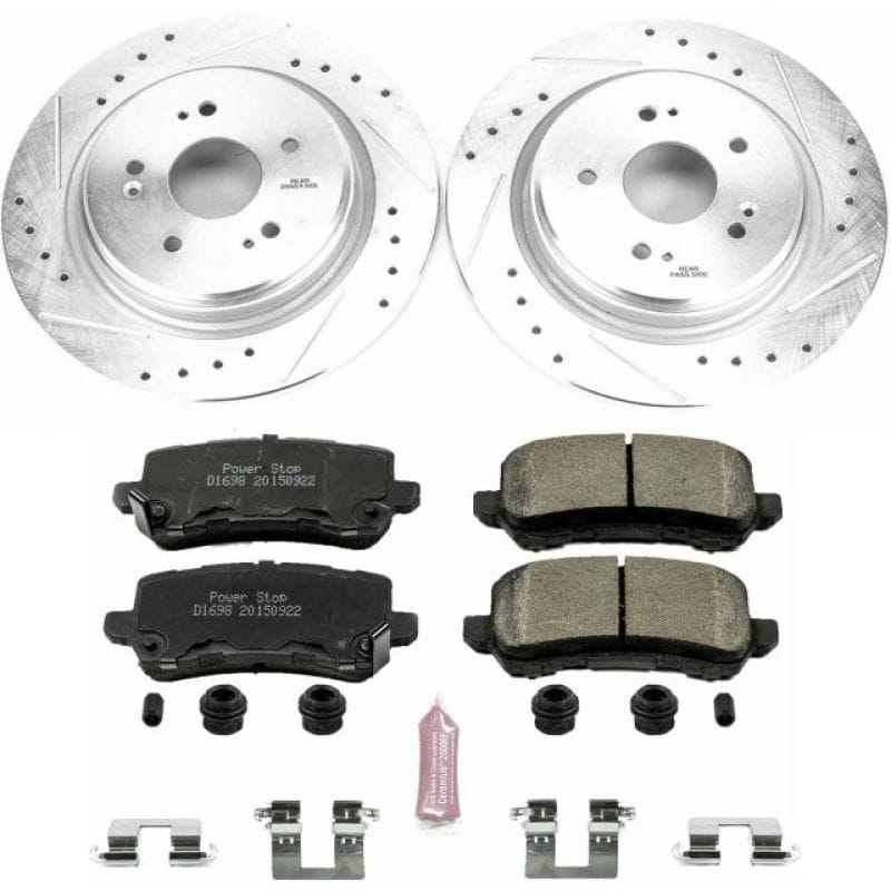 PowerStop — Z23 Daily Driver Carbon-Fiber Ceramic Brake Pad and Drilled & Slotted Rotor Kit