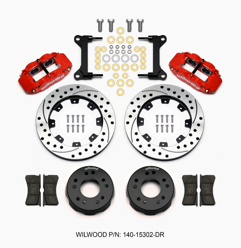 Wilwood — KIT,FRONT,WWE C10 ALUM PRO SPINDLE FNSL6R,12.19 ROTOR,SRP,RED