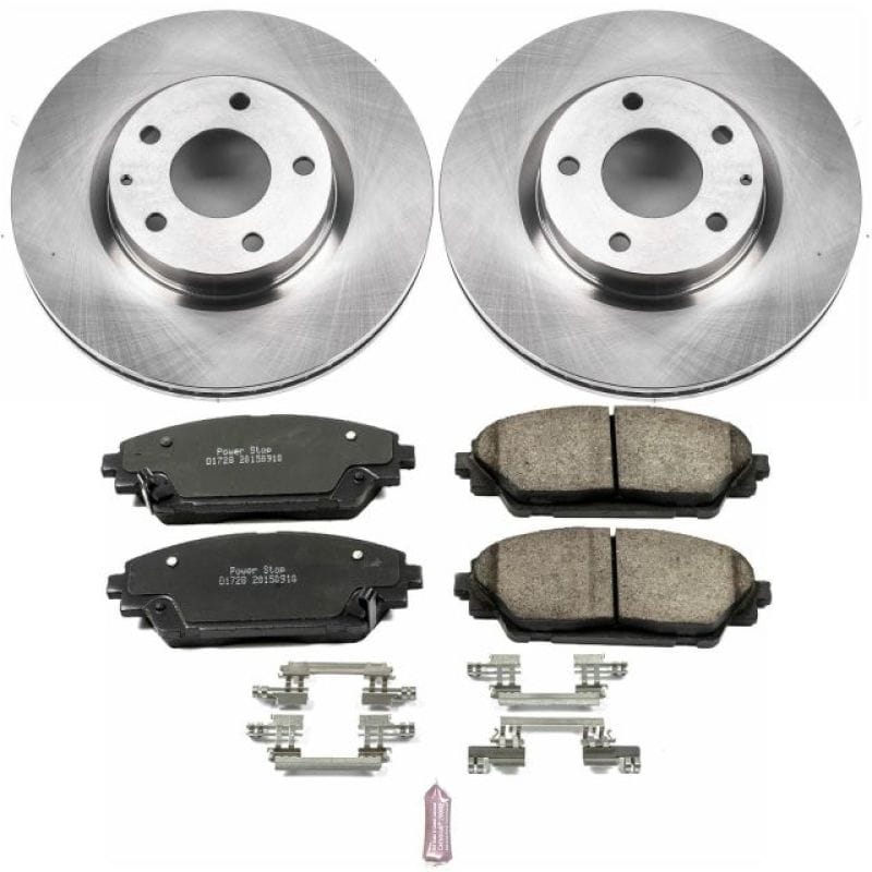PowerStop — OE Stock Replacement Low-Dust Ceramic Brake Pad and Rotor Kit