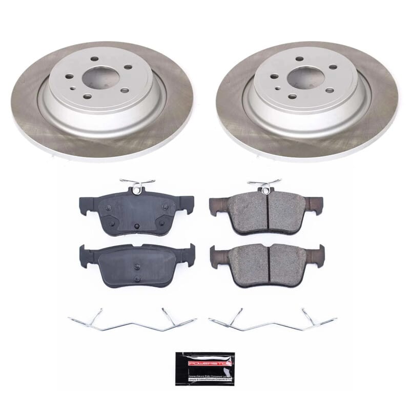 PowerStop — Semi-Coated Rotor and Low-Dust Ceramic Brake Pad Kit