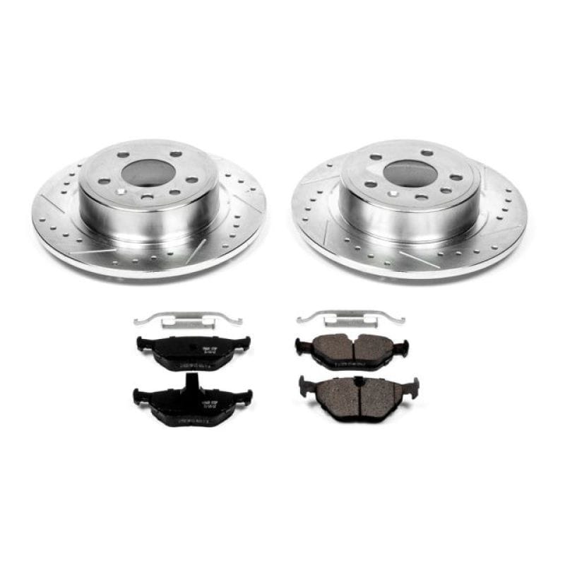 PowerStop — Z23 Daily Driver Carbon-Fiber Ceramic Brake Pad and Drilled & Slotted Rotor Kit