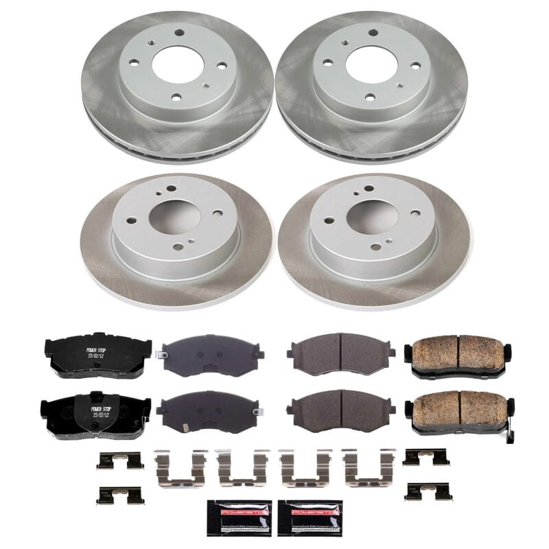 PowerStop — Semi-Coated Rotor and Low-Dust Ceramic Brake Pad Kit