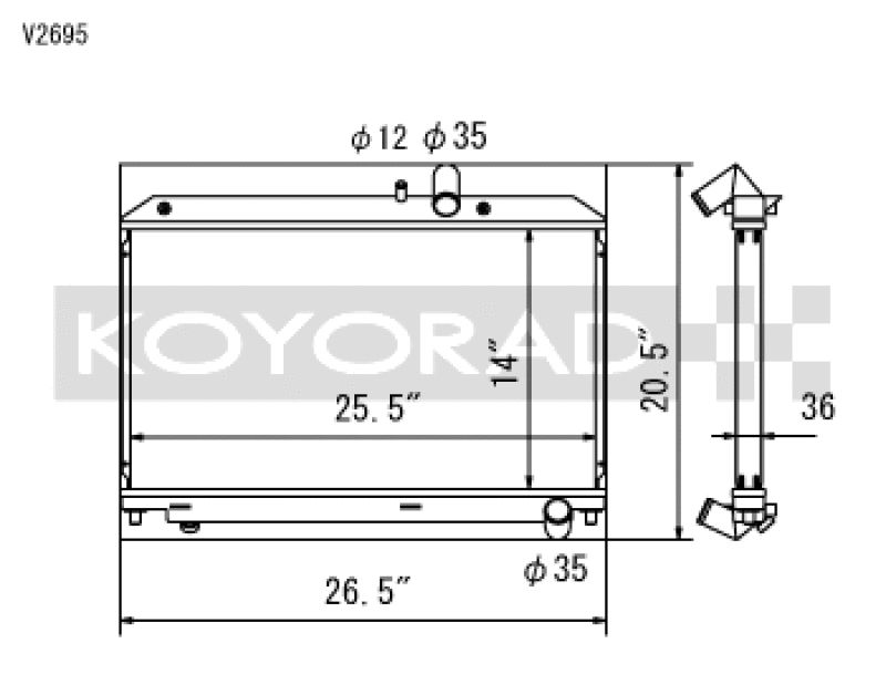 Koyo — Koyorad V2695 Racing All Aluminum Radiator