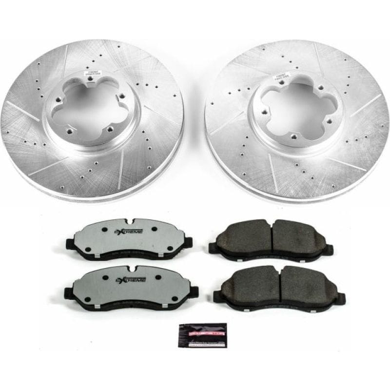 PowerStop — Z36 Truck and SUV Carbon-Fiber Ceramic Brake Pad and Drilled & Slotted Rotor Kit