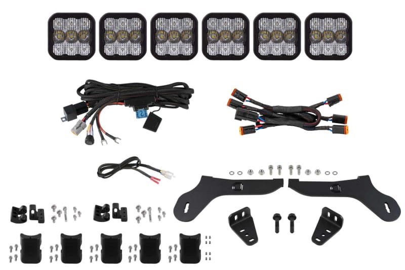Diode Dynamics — Diode Dynamics 17-20 Ford Raptor SS5 Grille CrossLink Lightbar Kit - Pro White Combo