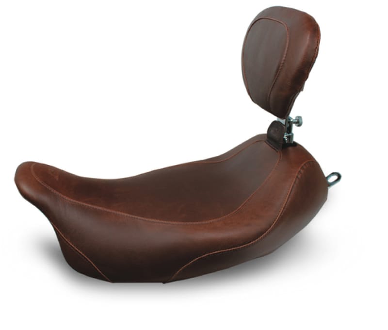 Mustang Motorcycle — Mustang 08-21 Harley Electra Glide Std,Rd Glide,Rd King,Str Glide Wide Tripper Solo Seat - Brown