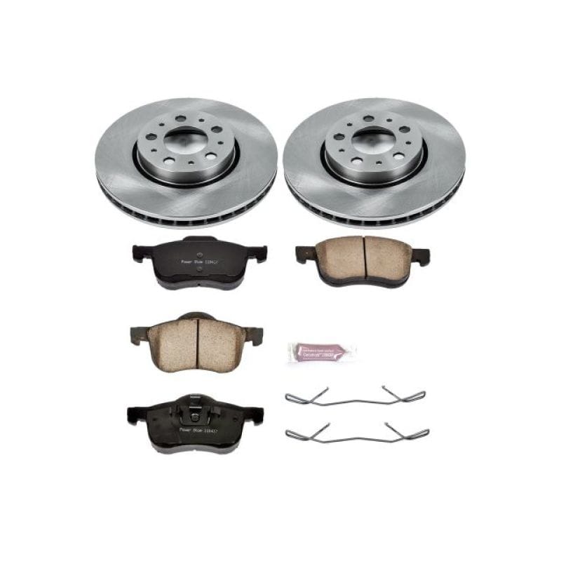 PowerStop — OE Stock Replacement Low-Dust Ceramic Brake Pad and Rotor Kit