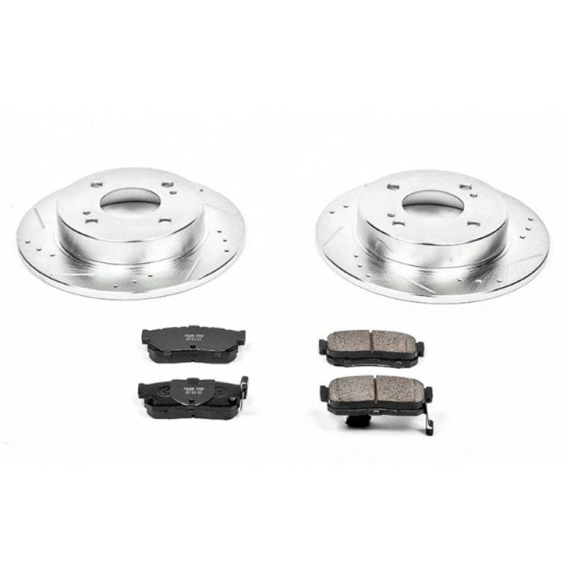 PowerStop — Z23 Daily Driver Carbon-Fiber Ceramic Brake Pad and Drilled & Slotted Rotor Kit