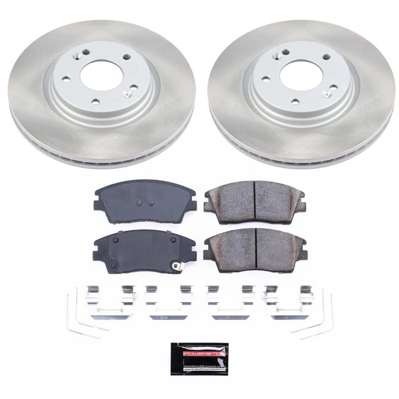 PowerStop — Semi-Coated Rotor and Low-Dust Ceramic Brake Pad Kit