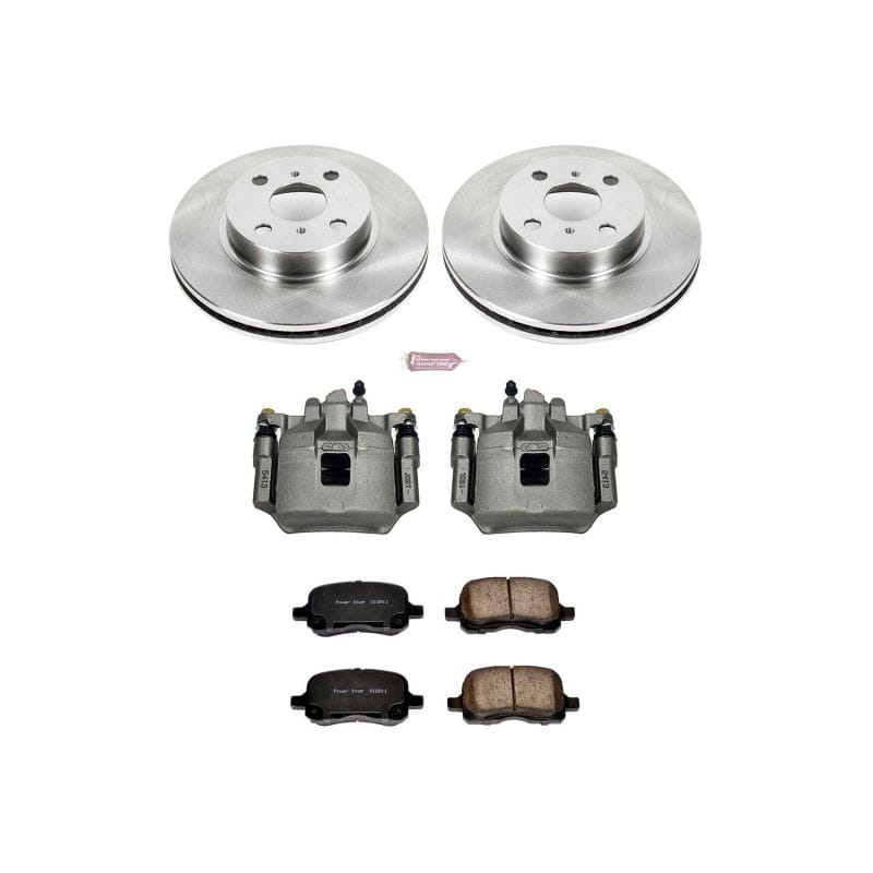 PowerStop — OE Stock Replacement Low-Dust Ceramic Brake Pad, Rotor and Caliper Kit