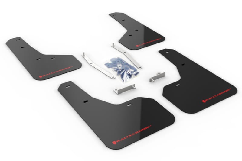 Rally Armor — Black Mud Flap/Red Logo
