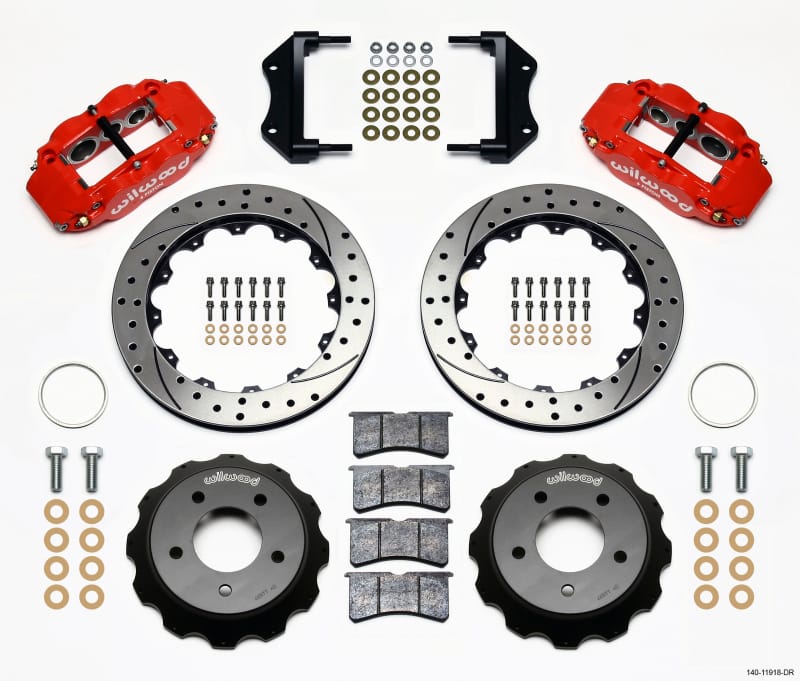 Wilwood — KIT,FRONT,VETTE,85-87,FNSL6R,12.88x1.10 DRILLED,RED
