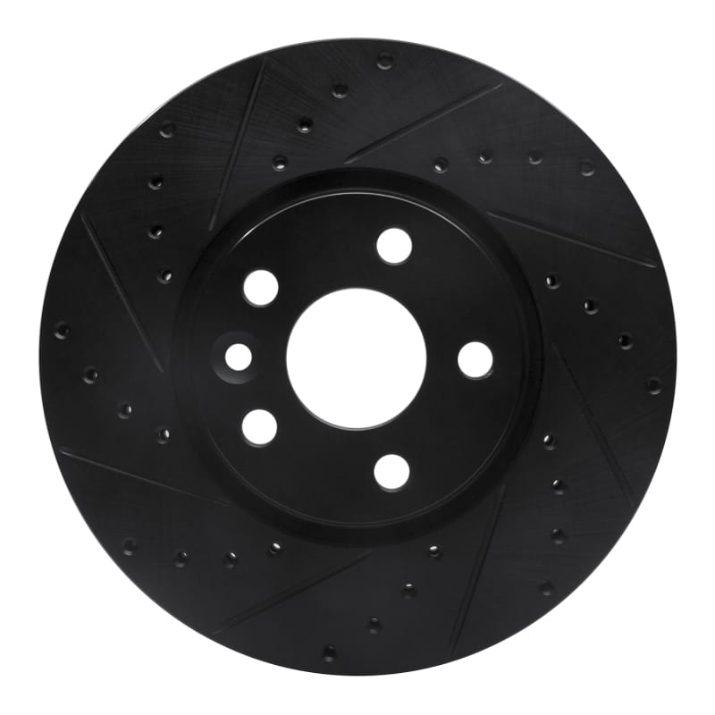 R1 Concepts — R1 Concepts Brake Rotor Drilled and Slotted Black