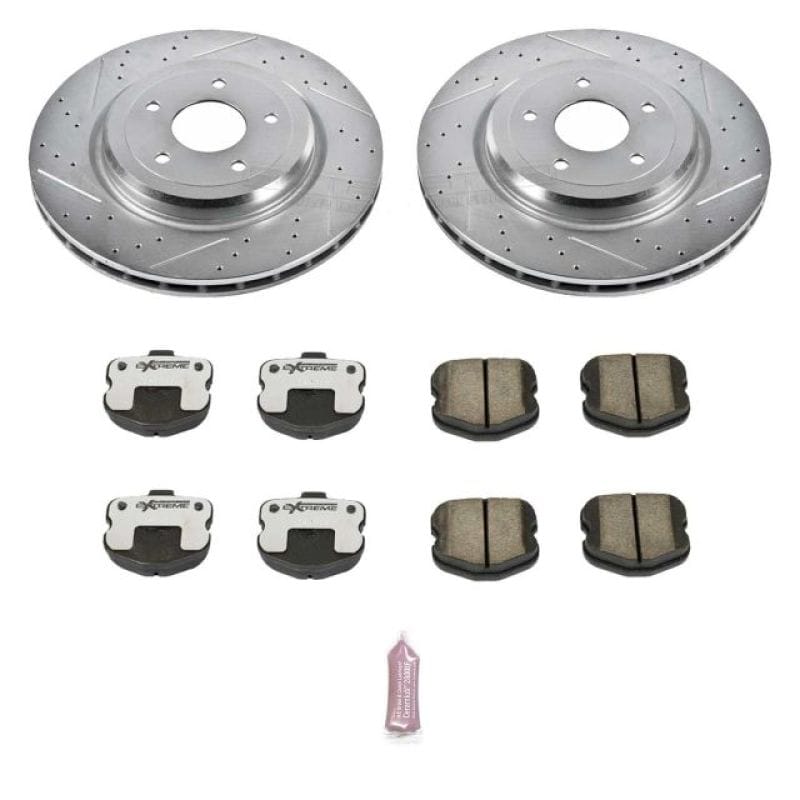 PowerStop — Z26 Street Performance Ceramic Brake Pad and Drilled & Slotted Rotor Kit
