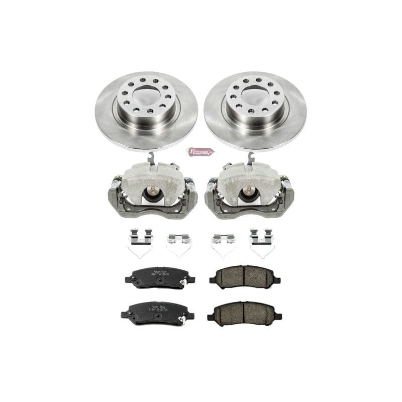 PowerStop — OE Stock Replacement Low-Dust Ceramic Brake Pad, Rotor and Caliper Kit