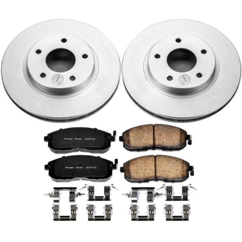 PowerStop — Genuine Geomet Coated Rotor and Low-Dust Ceramic Brake Pad Kit