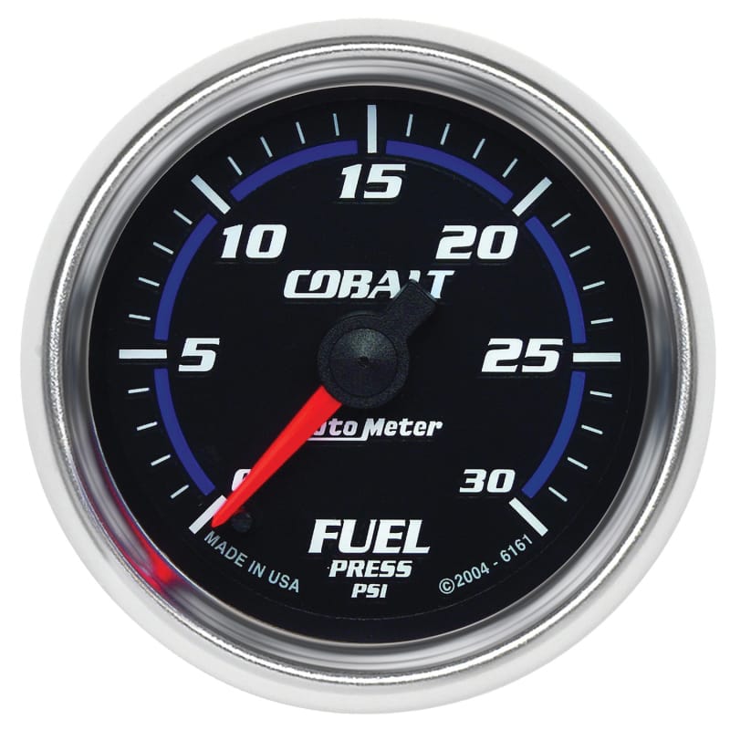 AutoMeter — GAUGE, FUEL PRESSURE, 2 1/16", 30PSI, DIGITAL STEPPER MOTOR, COBALT