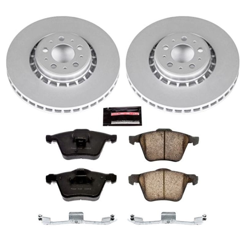 PowerStop — Genuine Geomet Coated Rotor and Carbon-Fiber Ceramic Brake Pad Kit