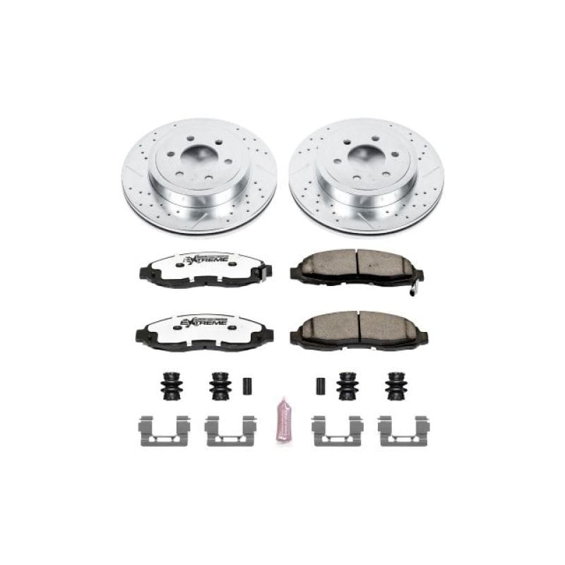 PowerStop — Z36 Truck and SUV Carbon-Fiber Ceramic Brake Pad and Drilled & Slotted Rotor Kit