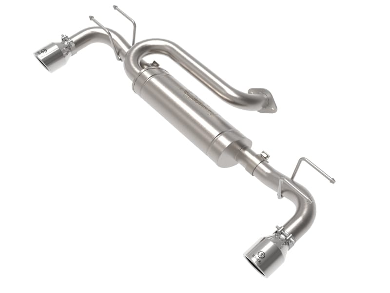 aFe — Takeda 3 IN to 2-1/2 IN 304 Stainless Steel Axle-Back Exhaust w/ Polished Tip
