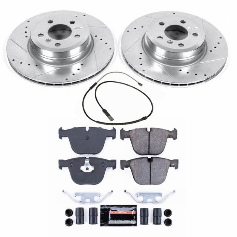 PowerStop — Z23 Daily Driver Carbon-Fiber Ceramic Brake Pad and Drilled & Slotted Rotor Kit