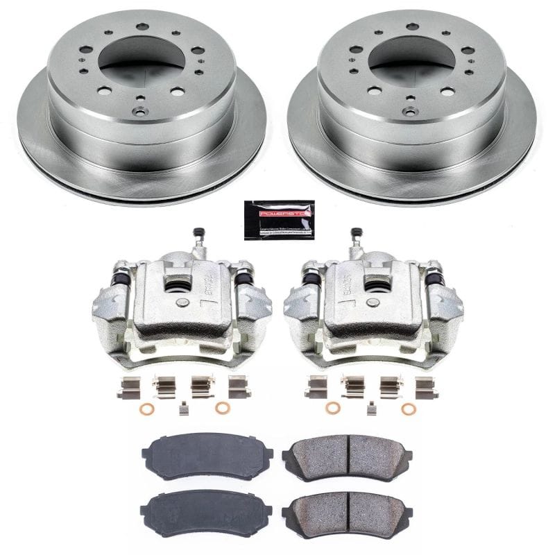 PowerStop — OE Stock Replacement Low-Dust Ceramic Brake Pad, Rotor and Caliper Kit
