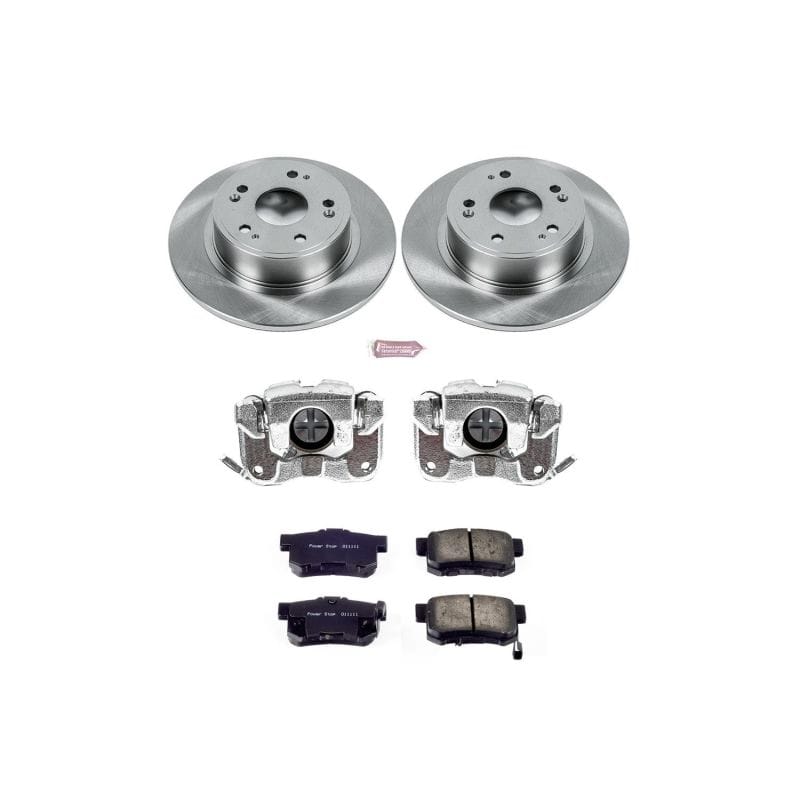 PowerStop — OE Stock Replacement Low-Dust Ceramic Brake Pad, Rotor and Caliper Kit