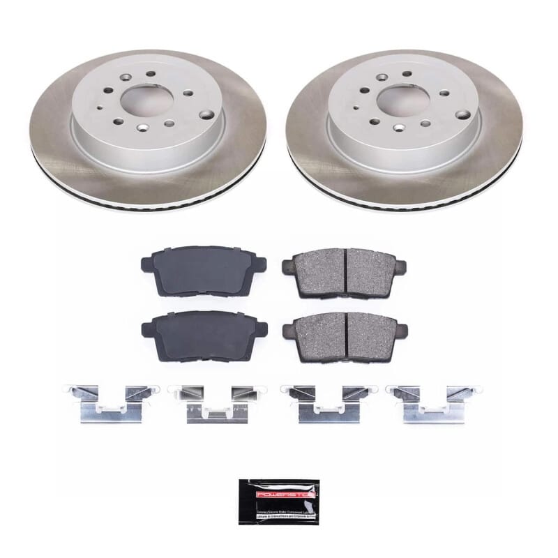 PowerStop — Semi-Coated Rotor and Low-Dust Ceramic Brake Pad Kit