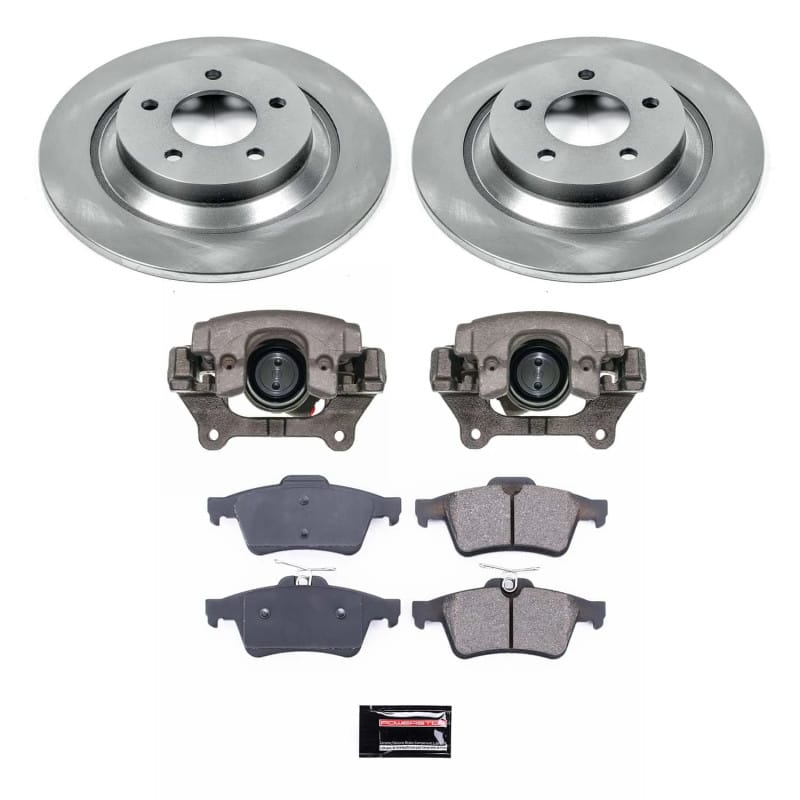PowerStop — OE Stock Replacement Low-Dust Ceramic Brake Pad, Rotor and Caliper Kit