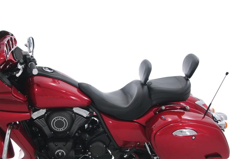 Mustang Motorcycle — Mustang 11-19 Kawasaki Vulcan 1700, Vaquero Passenger Backrest - Black