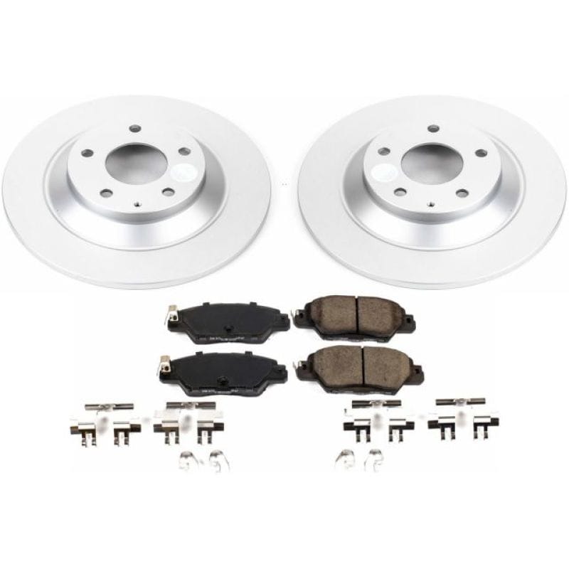 PowerStop — Genuine Geomet Coated Rotor and Low-Dust Ceramic Brake Pad Kit