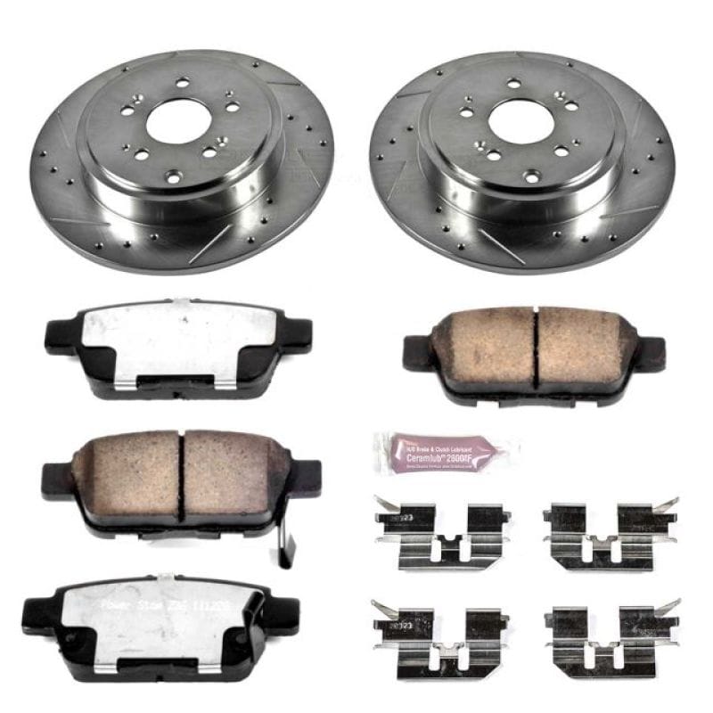 PowerStop — Z36 Truck and SUV Carbon-Fiber Ceramic Brake Pad and Drilled & Slotted Rotor Kit