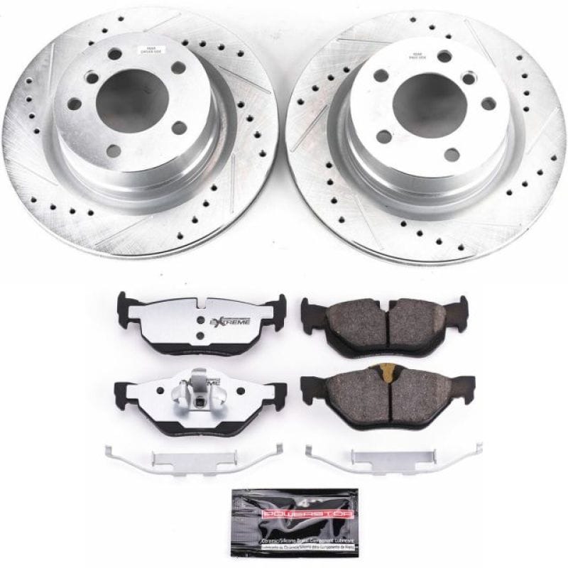 PowerStop — Z26 Street Performance Ceramic Brake Pad and Drilled & Slotted Rotor Kit