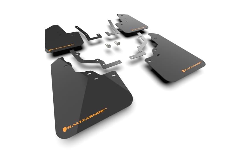 Rally Armor — Black Mud Flap/Orange Logo