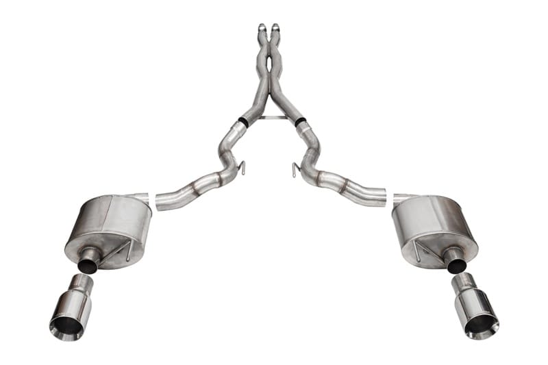 CORSA Performance — 3.0in. Dual Rear Exit Cat-Back Exhaust System with 4.5in. Polished Straight Cut