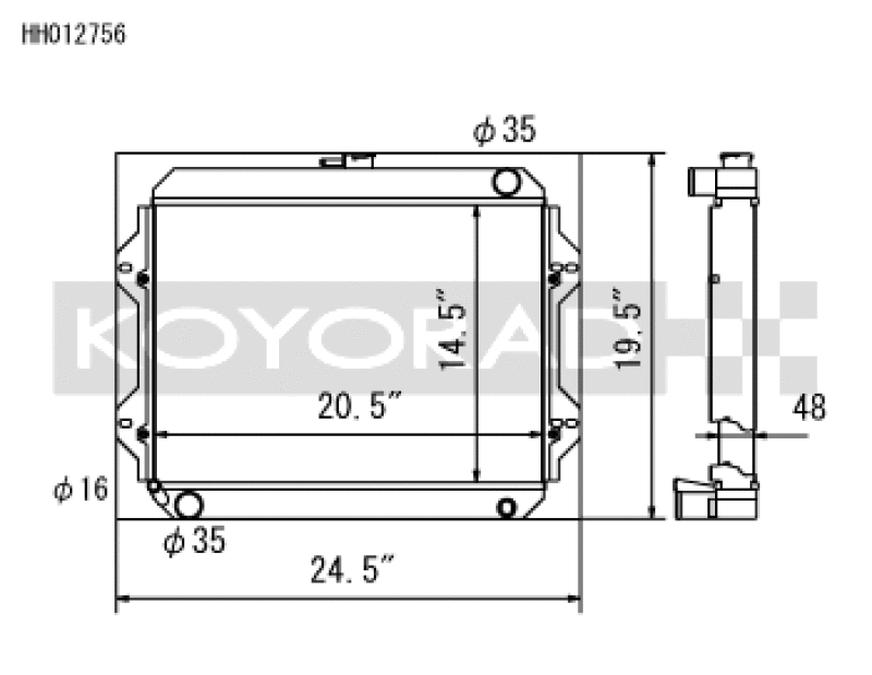 Koyo — Koyorad HH012756 Racing All Aluminum Radiator