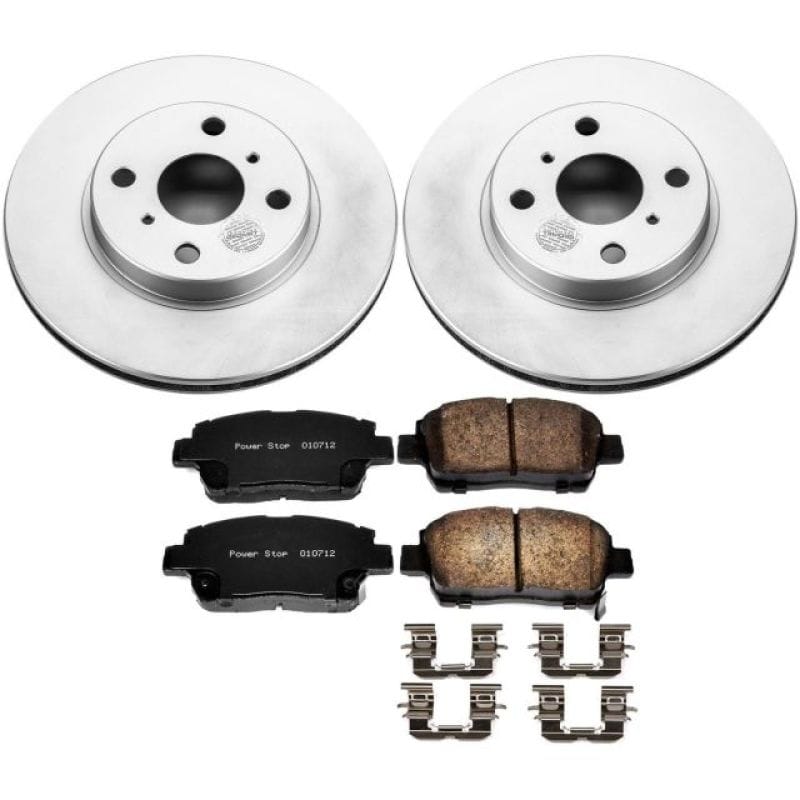 PowerStop — Genuine Geomet Coated Rotor and Low-Dust Ceramic Brake Pad Kit