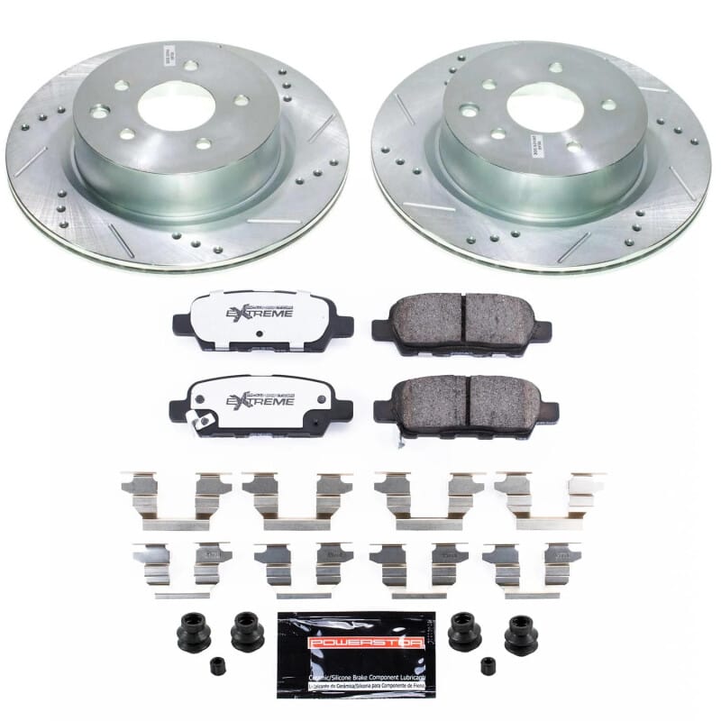 PowerStop — Z26 Street Performance Ceramic Brake Pad and Drilled & Slotted Rotor Kit
