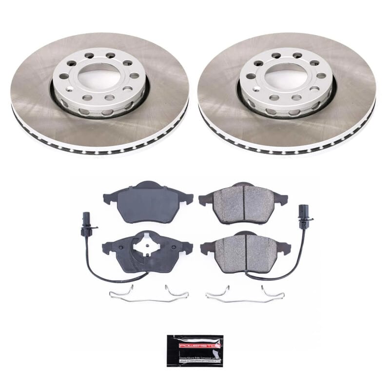 PowerStop — Semi-Coated Rotor and Low-Dust Ceramic Brake Pad Kit