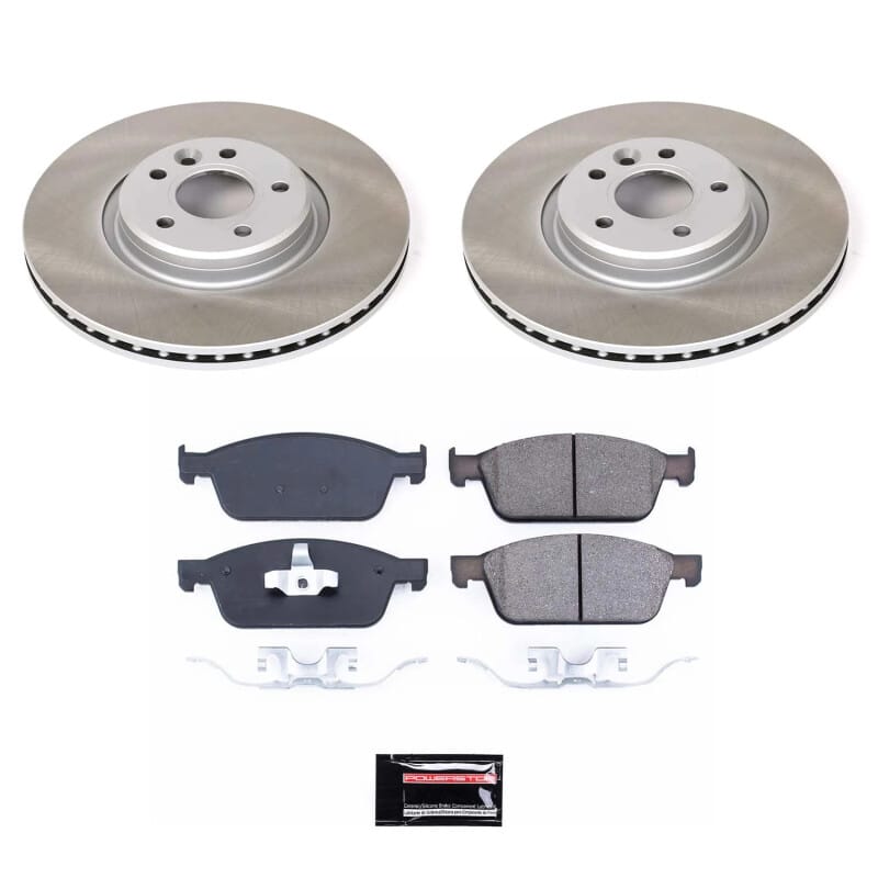 PowerStop — Semi-Coated Rotor and Low-Dust Ceramic Brake Pad Kit