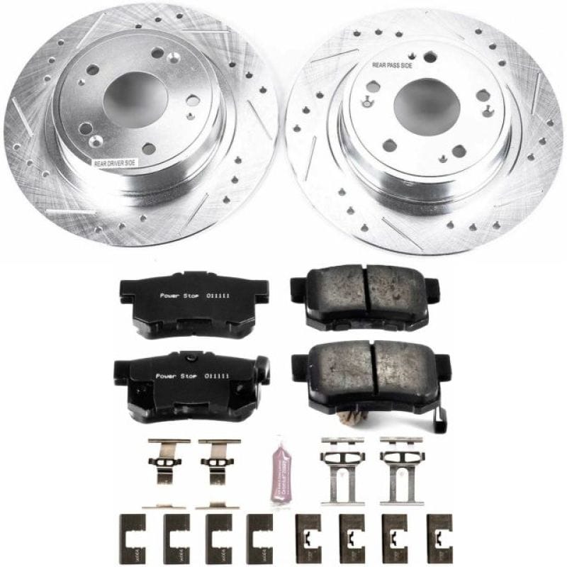 PowerStop — Z23 Daily Driver Carbon-Fiber Ceramic Brake Pad and Drilled & Slotted Rotor Kit